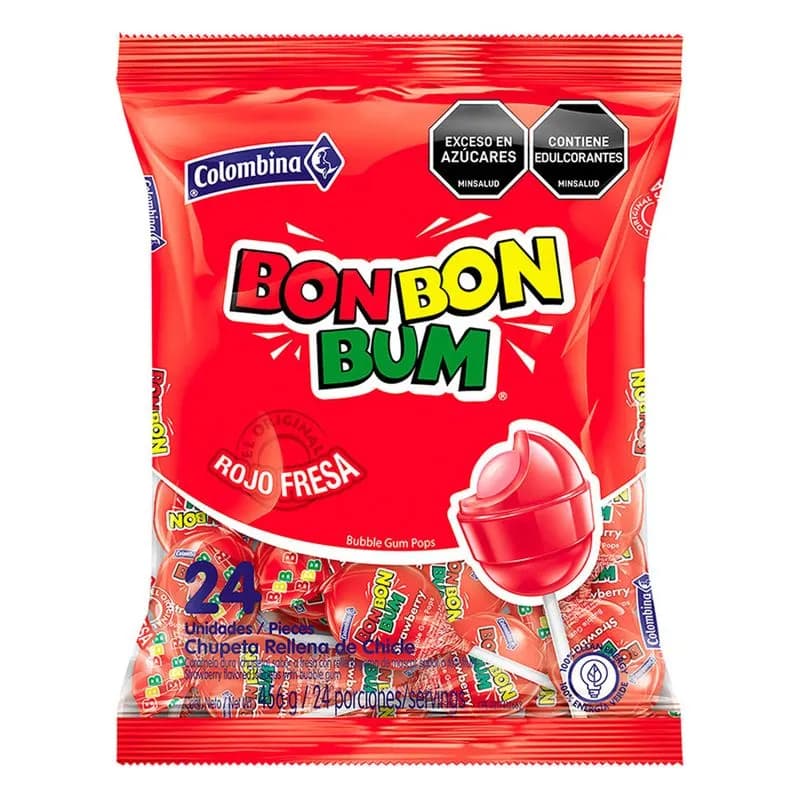 Bon Bon Bum Rojo Fresa Colom * B 24U * Cj 15B